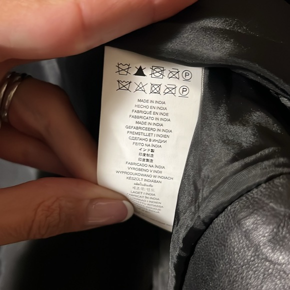 Michael Kors Black Leather Jacket XS excellent condition - Picture 9 of 12